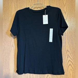 Black short sleeved top
